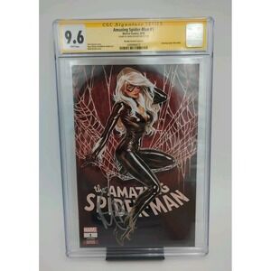 Amazing Spider-Man #1 CGC 9.6‎ SS Mark Brooks Variant Black Cat Cover 2018